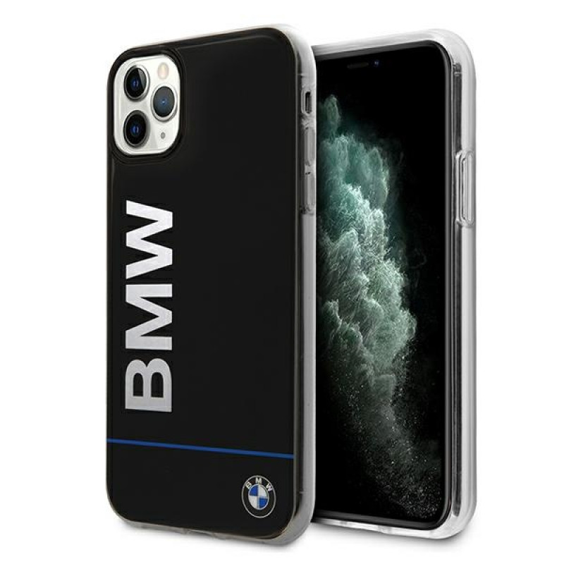BMW BMHCN58PCUBBK Capa rígida Apple iPhone 11 Pro Signature Printed Logo, preta