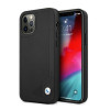 BMW BMHCP12LRCDPK Apple iPhone 12 Pro Max capa rígida Leather Deboss, preto