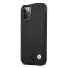 BMW BMHCP12LRCDPK Apple iPhone 12 Pro Max capa rígida Leather Deboss, preto