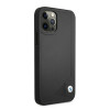 BMW BMHCP12LRCDPK Apple iPhone 12 Pro Max capa rígida Leather Deboss, preto