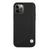 BMW BMHCP12MRCDPK Capa rígida Apple iPhone 12 / 12 Pro Leather Deboss, preta
