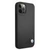 BMW BMHCP12MRCDPK Capa rígida Apple iPhone 12 / 12 Pro Leather Deboss, preta
