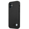 BMW BMHCP12SRCDPK Capa rígida Apple iPhone 12 mini Leather Deboss, preta