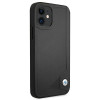 BMW BMHCP12SRCDPK Capa rígida Apple iPhone 12 mini Leather Deboss, preta
