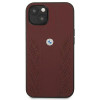 BMW BMHCP13SRSPPR Capa rígida Apple iPhone 13 mini Leather Curve Perforate, vermelha