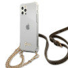 Guess GUHCP12MKC4GSGO Capa rígida Apple iPhone 12 / 12 Pro 4G Gold Chain, Transparente