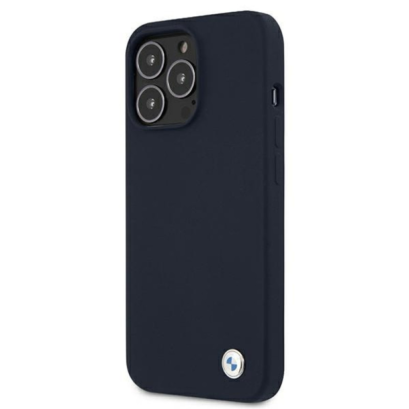 BMW BMHCP13XSILNA Apple iPhone 13 Pro Max capa rígida Silicone Signature, azul-marinho