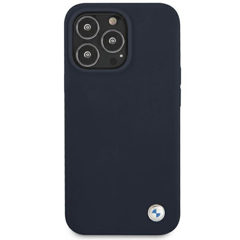 BMW BMHCP13XSILNA Apple iPhone 13 Pro Max capa rígida Silicone Signature, azul-marinho