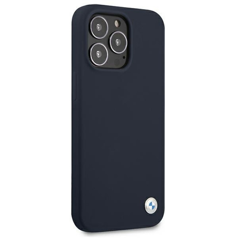 BMW BMHCP13XSILNA Apple iPhone 13 Pro Max capa rígida Silicone Signature, azul-marinho