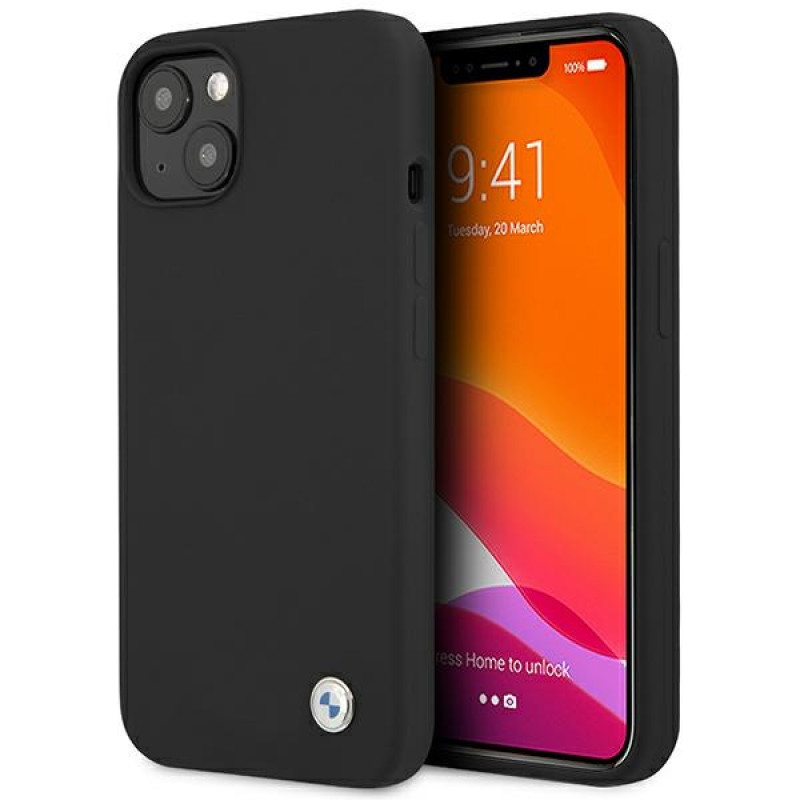 BMW BMHCP13SSILBK Capa rígida Apple iPhone 13 mini Silicone Signature, preta