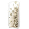 Guess GUHCP13SLGPEGO Capa rígida Apple iPhone 13 mini Peony Liquid Glitter, dourada
