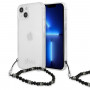 Guess GUHCP13SKPSBK Capa rígida Apple iPhone 13 mini Black Pearl, Transparente