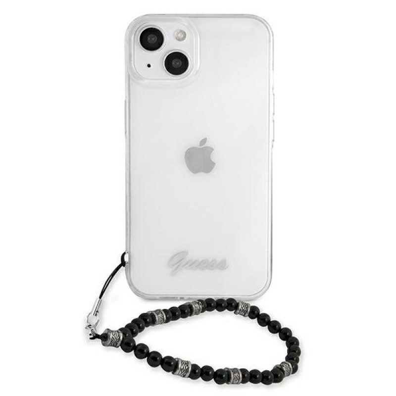 Guess GUHCP13SKPSBK Capa rígida Apple iPhone 13 mini Black Pearl, Transparente