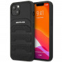 Mercedes-AMG AMHCP14MGSEBK Capa rígida para Apple iPhone 14 Plus / 15 Plus, Leather Debossed Lines, preta