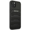 Mercedes-AMG AMHCP14MGSEBK Capa rígida para Apple iPhone 14 Plus / 15 Plus, Leather Debossed Lines, preta