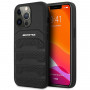 Mercedes-AMG AMHCP14XGSEBK capa rígida Apple iPhone 14 Pro Max, Leather Debossed Lines, preta