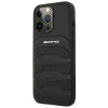 Mercedes-AMG AMHCP14XGSEBK capa rígida Apple iPhone 14 Pro Max, Leather Debossed Lines, preta