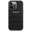Mercedes-AMG AMHCP14XGSEBK capa rígida Apple iPhone 14 Pro Max, Leather Debossed Lines, preta