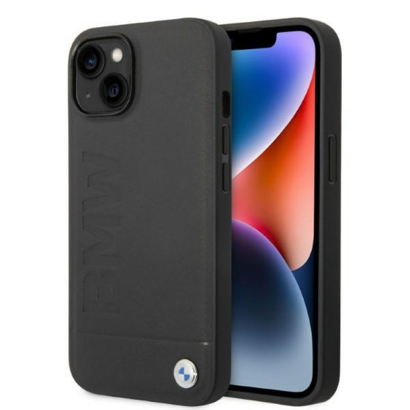 BMW BMHMP14MSLLBK capa rígida Apple iPhone 14 Plus / 15 Plus, Signature Logo Imprint MagSafe, preta