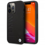 BMW BMHMP14XSLLBK capa rígida Apple iPhone 14 Pro Max, Signature Logo Imprint MagSafe, preta