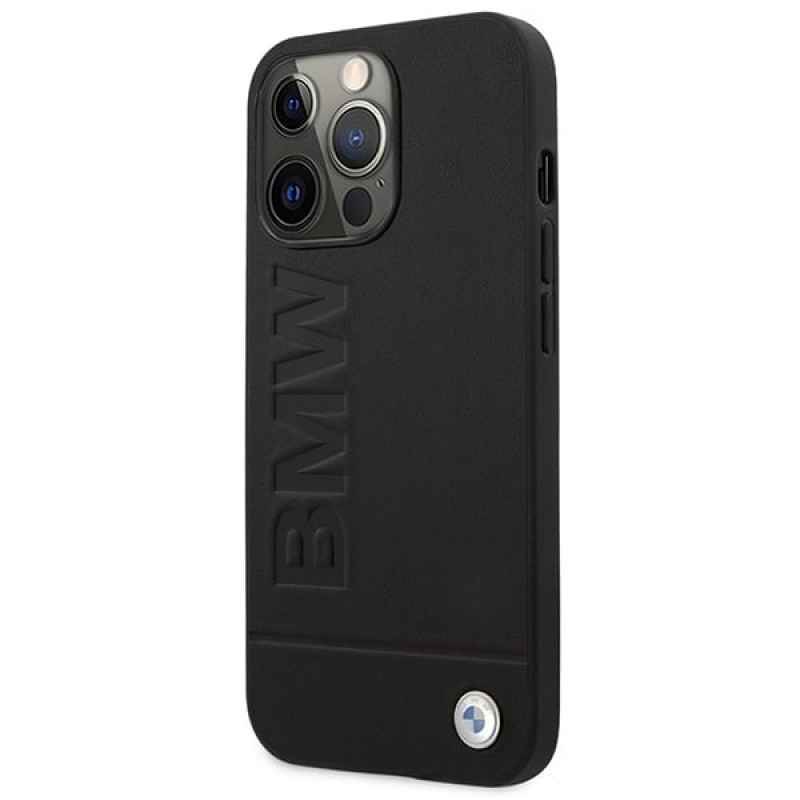 BMW BMHMP14XSLLBK capa rígida Apple iPhone 14 Pro Max, Signature Logo Imprint MagSafe, preta