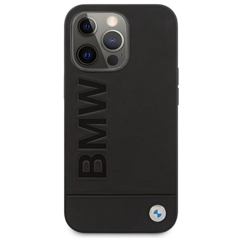 BMW BMHMP14XSLLBK capa rígida Apple iPhone 14 Pro Max, Signature Logo Imprint MagSafe, preta
