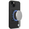 BMW BMHMP14MSLBLBK capa rígida para Apple iPhone 14 Plus / 15 Plus, Silicone Signature Logo MagSafe, preta