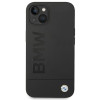 BMW BMHMP14MSLBLBK capa rígida para Apple iPhone 14 Plus / 15 Plus, Silicone Signature Logo MagSafe, preta