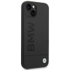 BMW BMHMP14MSLBLBK capa rígida para Apple iPhone 14 Plus / 15 Plus, Silicone Signature Logo MagSafe, preta