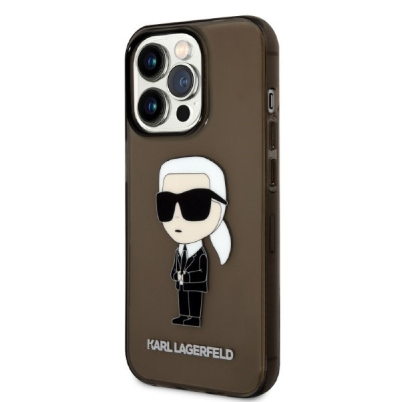 Karl Lagerfeld KLHCP14XHNIKTCK capa rígida Apple iPhone 14 Pro Max, Ikonik Karl, preta