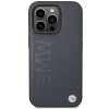 BMW BMHMP14XSLLNA capa rígida Apple iPhone 14 Pro Max, Leather Hot Stamp MagSafe, azul-marinho
