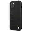 Capa BMW BMHCP14MSLLBK para Apple iPhone 14 Plus / 15 Plus, Leather Stamp, preta