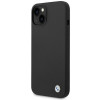 Capa BMW BMHCP14MSILBK para Apple iPhone 14 Plus / 15 Plus, Silicone Metal Logo, preta