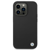 BMW BMHCP14XSILBK Capa rígida Silicone Metal Logo para Apple iPhone 14 Pro Max 6.7", preta