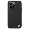 BMW BMHCP14LSILBK Capa Apple iPhone 14 Pro, Silicone Metal Logo, preta
