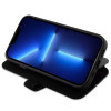 Capa tipo livro BMW BMBKP14L22RVSK Leather Stamp Blue Lines para Apple iPhone 14 Pro 6.1", preta