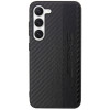 Capa rígida Mercedes-AMG AMHCS23SBLSCA Carbon Stripe & Embossed para Samsung Galaxy S23 (S911), preta
