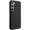 Capa rígida Mercedes-AMG AMHCS23SBLSCA Carbon Stripe & Embossed para Samsung Galaxy S23 (S911), preta