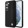 Capa rígida BMW BMHCS23M22RDPK Leather Textured & Stripe para Samsung Galaxy S23+ (S916), preta