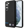 Capa rígida BMW BMHCS23M22NBCK Leather Carbon para Samsung Galaxy S23+ (S916), preta