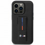 Capa BMW Grip Stand Hot Stamp para Apple iPhone 14 / 15 / 13, preta