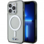 Capa rígida BMW BMHMP14LHCRS Silver Ring MagSafe para Apple iPhone 14 Pro, transparente