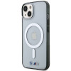 Capa rígida BMW BMHMP14SHCRS Silver Ring MagSafe para Apple iPhone 14, transparente