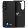 Capa rígida BMW BMHCSA5422PTDK Leather Stamp Tricolor para Samsung Galaxy A54 (A546), preta