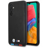 Capa rígida BMW BMHCSA5422PTDK Leather Stamp Tricolor para Samsung Galaxy A54 (A546), preta