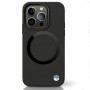 Capa BMW BMHMP14SSILBK2 Signature Liquid Silicone MagSafe para Apple iPhone 14, preta