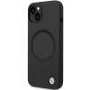Capa BMW BMHMP14SSILBK2 Signature Liquid Silicone MagSafe para Apple iPhone 14, preta