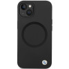 Capa BMW BMHMP14SSILBK2 Signature Liquid Silicone MagSafe para Apple iPhone 14, preta