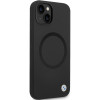 Capa BMW BMHMP14SSILBK2 Signature Liquid Silicone MagSafe para Apple iPhone 14, preta