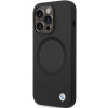 Capa BMW BMHMP14XSILBK2 Signature Liquid Silicone MagSafe para Apple iPhone 14 Pro Max, preta